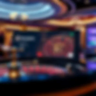 An elegant online casino interface displaying a roulette game in action.
