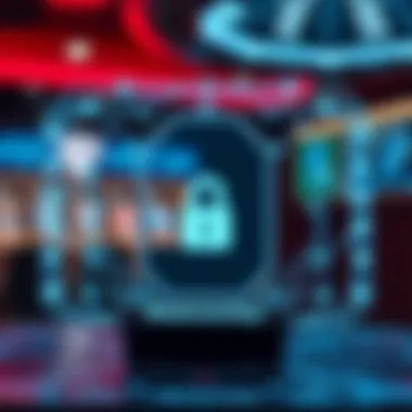 A digital security framework symbolizing online safety