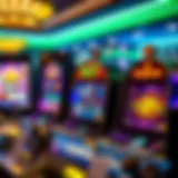 A vibrant online casino interface showcasing a variety of slot machines