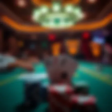 Graphic representation of optimal playing methods in blackjack