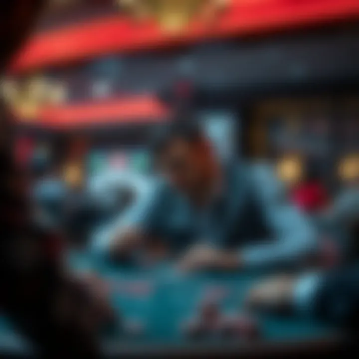 Player contemplating their next move in a game of Blackjack
