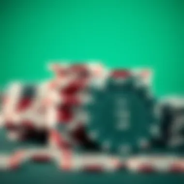 Focus on Poker Chips A close-up of poker chips with different denominations