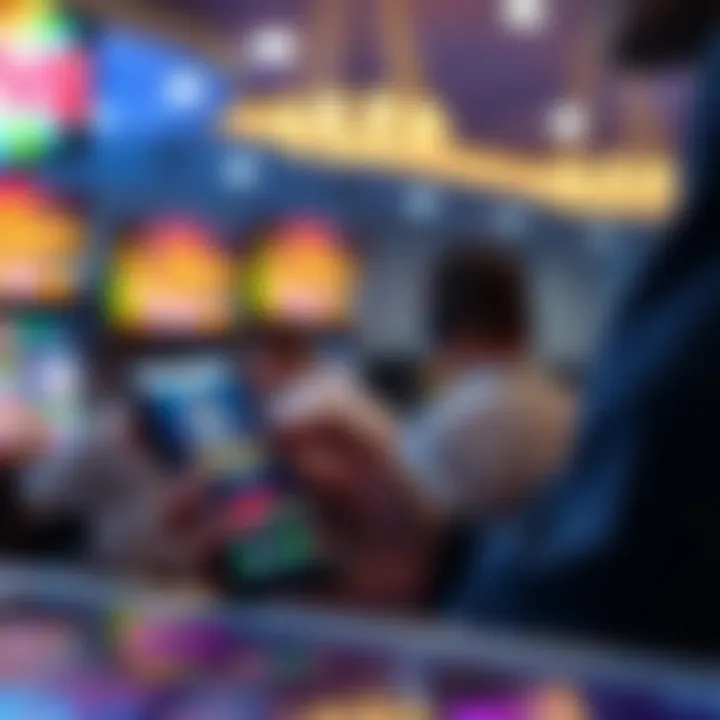 User Engagement in Real Money Gaming Apps User engaging with a mobile gaming app interface