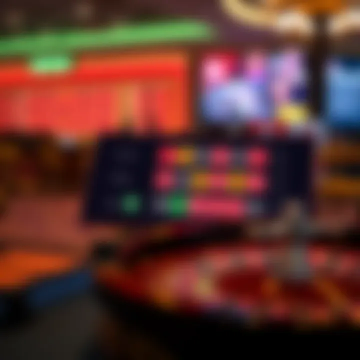 Exploring Betting Options in Roulette A digital display showing different roulette betting options.