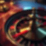 A beautiful vintage roulette wheel showing its intricate design.