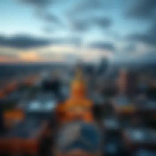 Aerial view showcasing the skyline of San Antonio