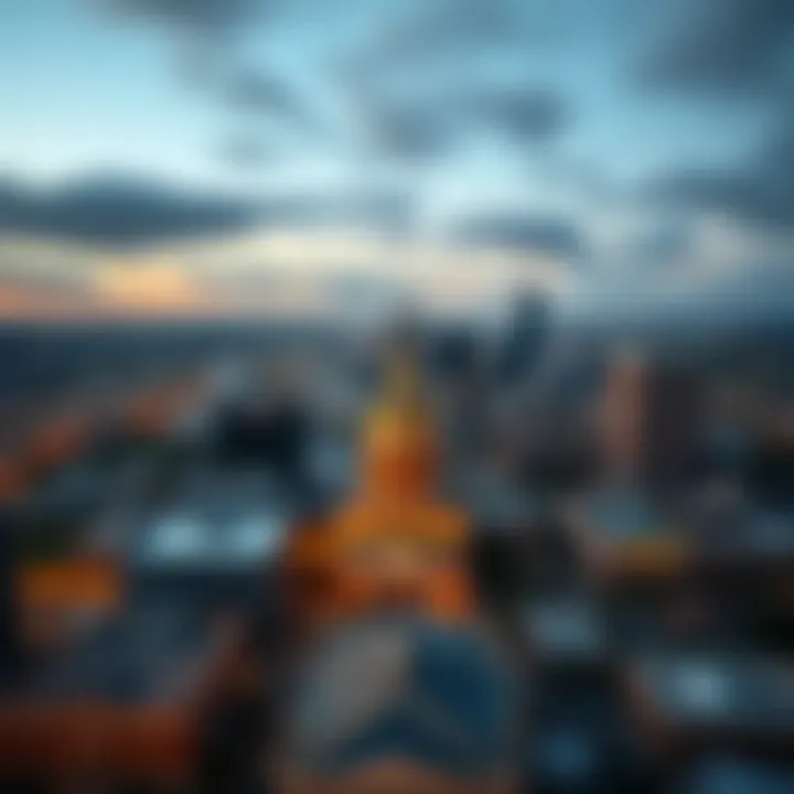 Aerial view showcasing the skyline of San Antonio