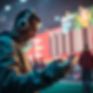 Illustration of modern technology trends in mobile betting