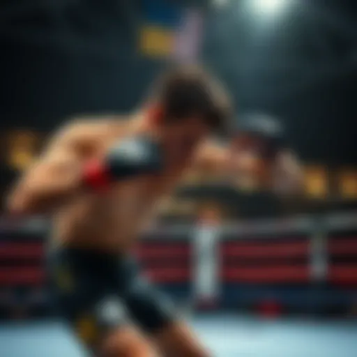 Sean O'Malley showcasing his unique fighting style in the octagon