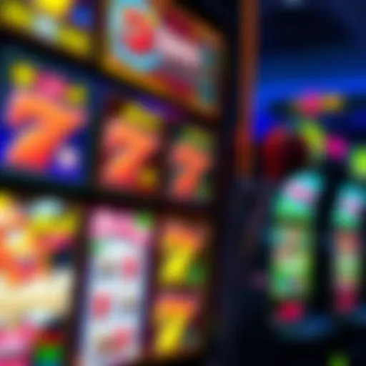 A stunning visual of a slot machine with vibrant graphics
