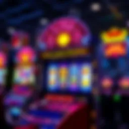 Vibrant slot machine display