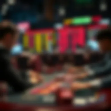 A strategic gaming session with multiple betting options