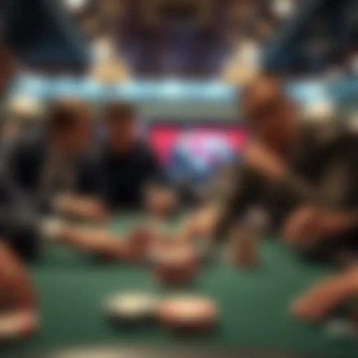 Strategic Approaches in Poker Illustration showing strategic poker gameplay