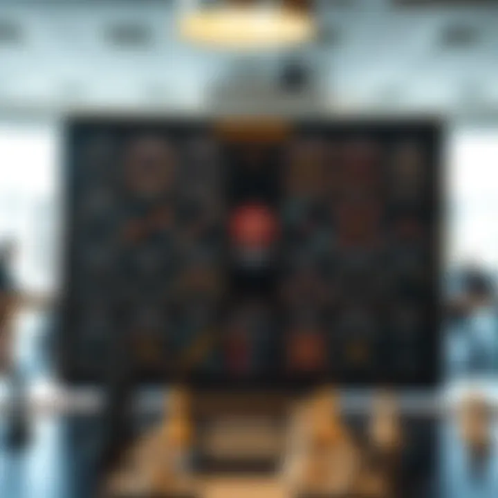 A strategic board displaying various game strategies and tactics