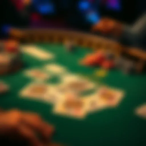 A strategic card layout in Super Win Poker showcasing various plays