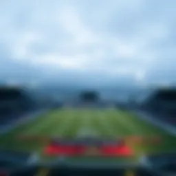 A panoramic view of Tromsø's iconic stadium during a match