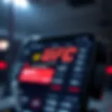 Dynamic interface of a UFC betting app showcasing live odds