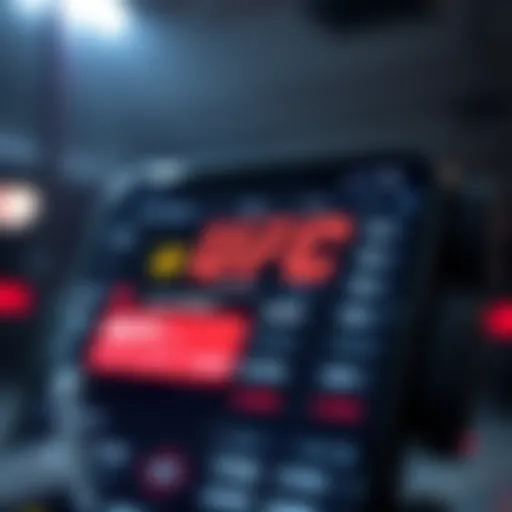 Dynamic interface of a UFC betting app showcasing live odds