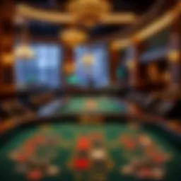 Elegant live dealer gaming table