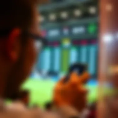 Illustration of user engagement with live scores