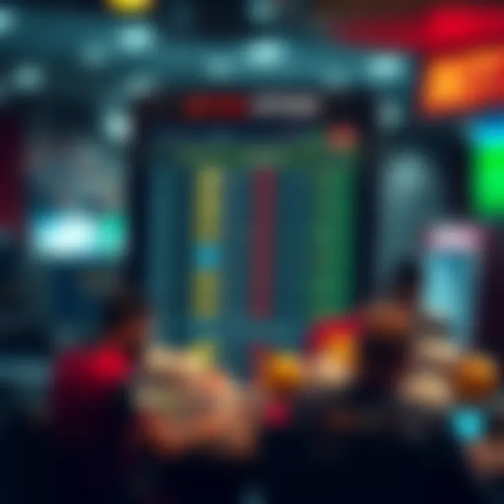 Illustration of varied betting options available in the portable system