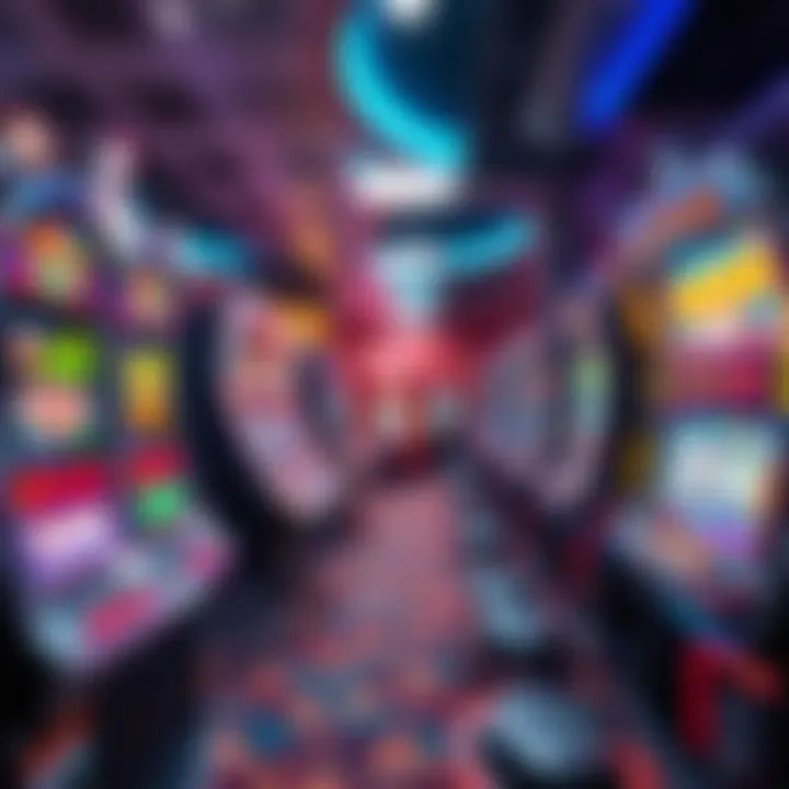 Diverse Types of Slot Games An engaging scene depicting various types of slot games