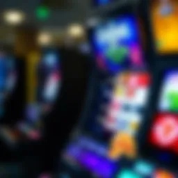 A close-up view of a video poker machine showcasing its user interface