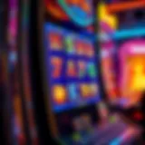 Colorful video slot machine display