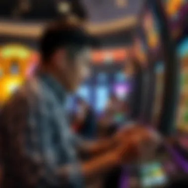 Engaged Player in a Video Slot Experience Player enjoying a video slot game