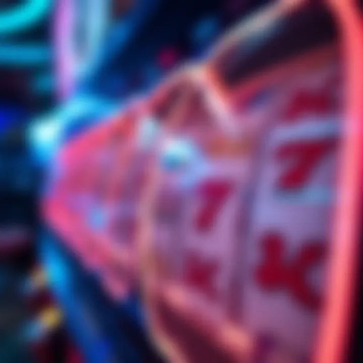 Dynamic Spin of Video Slot Reels Close-up of video slot reels spinning