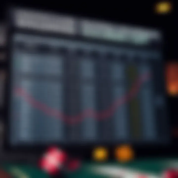 Strategic betting chart showing the application of wagering requirements