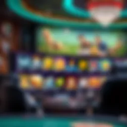 Sophisticated gaming interface showcasing a variety of games