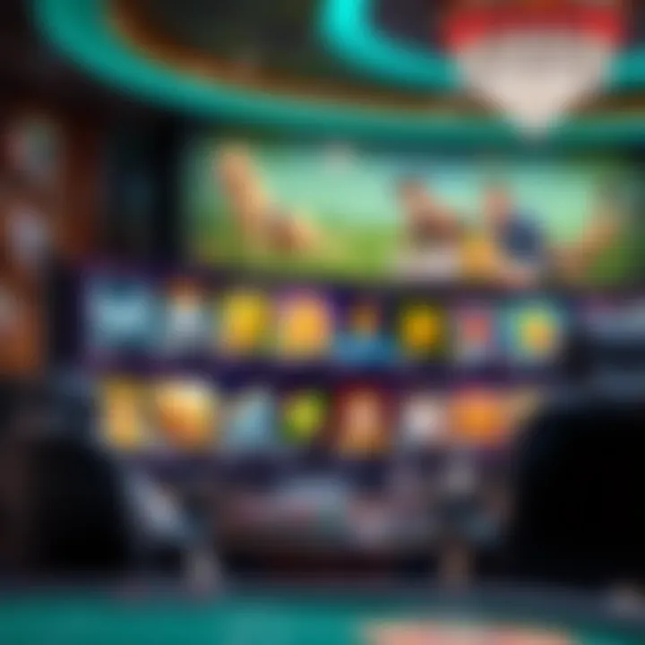 Sophisticated gaming interface showcasing a variety of games